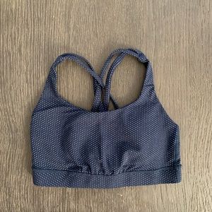 Navy lulu sports bra